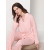 GYS Bamboo Viscose Long Sleeve Pajamas for Women(Pink)