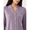GYS Bamboo Viscose Long Sleeve Pajamas for Women(Violet)