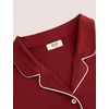 GYS Bamboo Viscose Long Sleeve Pajamas for Women(Wine Red)