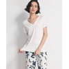 GYS Bamboo Viscose Pajama Set for Women, Cooling Moisture-Wicking Sleepwear(Blue Rose)