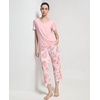 GYS Bamboo Viscose Pajama Set for Women, Cooling Moisture-Wicking Sleepwear(Peony)