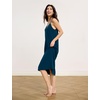 GYS Bamboo Viscose Women’s Nightgowns Sexy Sleeveless V-neck Sleepwear(Ink Blue)