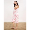 GYS Bamboo Viscose Women’s Nightgowns Sexy Sleeveless V-neck Sleepwear(Peony)