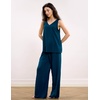 GYS Bamboo Viscose Women’s Pajama Sets 2 Piece Summer Sleeveless Sleepwear(Ink Blue)