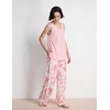 GYS Bamboo Viscose Women’s Pajama Sets 2 Piece Summer Sleeveless Sleepwear(Peony)