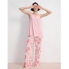 GYS Bamboo Viscose Women’s Pajama Sets 2 Piece Summer Sleeveless Sleepwear(Peony)