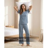 GYS Bamboo Viscose Women’s Pajama Sets, Ultra-Soft Short Sleeve Sleepwear(Grayish Blue)