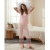 GYS Bamboo Viscose Women’s Pajama Sets, Ultra-Soft Short Sleeve Sleepwear(​peach​)