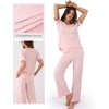 GYS Bamboo Viscose Women’s Pajama Sets, Ultra-Soft Short Sleeve Sleepwear(​peach​)