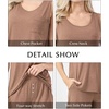 GYS Cooling Bamboo Viscose Pajamas for Women Sleeveless Top & Shorts Pj Set(Camel)