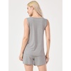 GYS Cooling Bamboo Viscose Pajamas for Women Sleeveless Top & Shorts Pj Set(Heather Grey)
