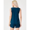 GYS Cooling Bamboo Viscose Pajamas for Women Sleeveless Top & Shorts Pj Set(Ink Blue)