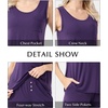 GYS Cooling Bamboo Viscose Pajamas for Women Sleeveless Top & Shorts Pj Set(Purple)