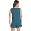 GYS Cooling Bamboo Viscose Pajamas for Women Sleeveless Top & Shorts Pj Set(Teal Blue)