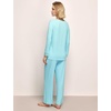 GYS Women’s Bamboo Viscose Cooling Lace Trim Pajama Set(A-aqua)