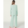 GYS Women’s Bamboo Viscose Cooling Lace Trim Pajama Set(B- Green)