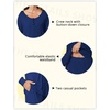 GYS Women’s Bamboo Viscose Cooling Lace Trim Pajama Set(B- Navy)