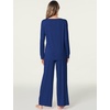 GYS Women’s Bamboo Viscose Cooling Lace Trim Pajama Set(B- Navy)