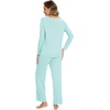 GYS Women’s Bamboo Viscose Cooling Lace Trim Pajama Set(C – Aqua)