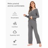 GYS Women’s Bamboo Viscose Cooling Lace Trim Pajama Set(C – Dark Heather Grey)