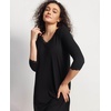 GYS Women’s Bamboo Viscose Lace V Neck 3/4 Sleeve Nightgown(Black)
