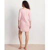 GYS Women’s Bamboo Viscose Lace V Neck 3/4 Sleeve Nightgown(Pink)