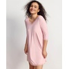 GYS Women’s Bamboo Viscose Lace V Neck 3/4 Sleeve Nightgown(Pink)
