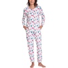 GYS Bamboo Viscose Cooling Long Sleeve Pajamas for Women(Deep Pink Dots)