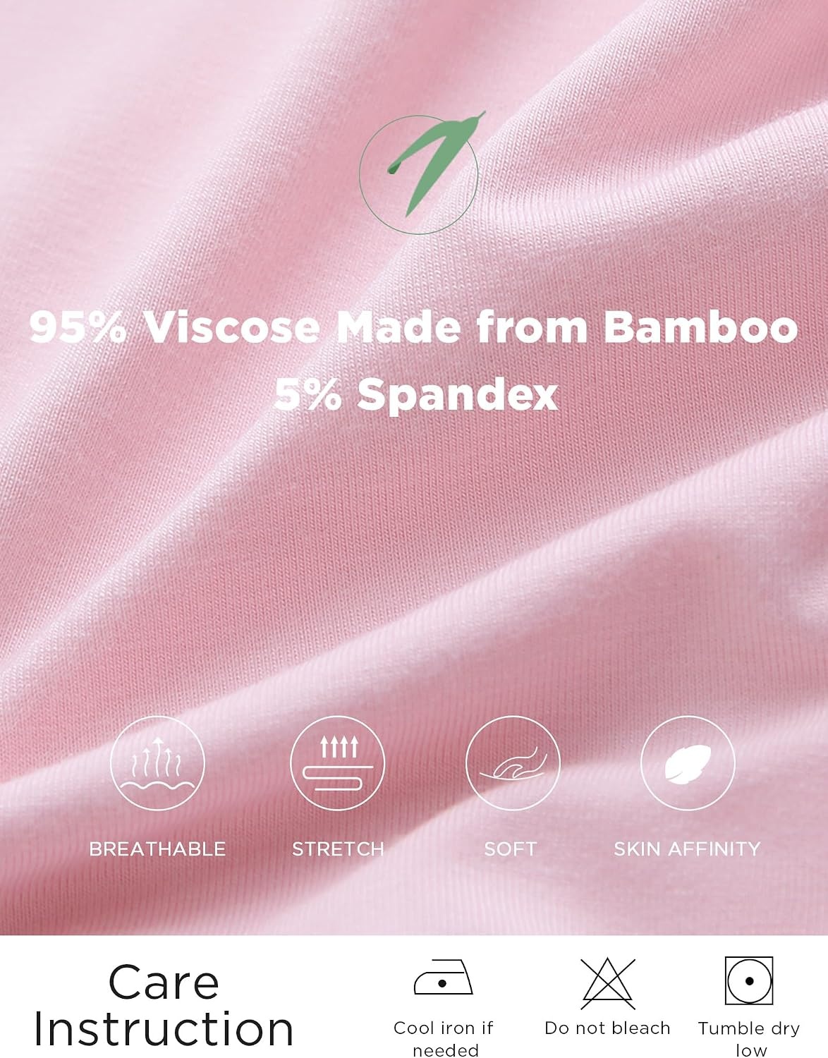 image:imageGYS Bamboo Viscose Womens Nightgowns Lightweight UltraSoft Sleep DressPink