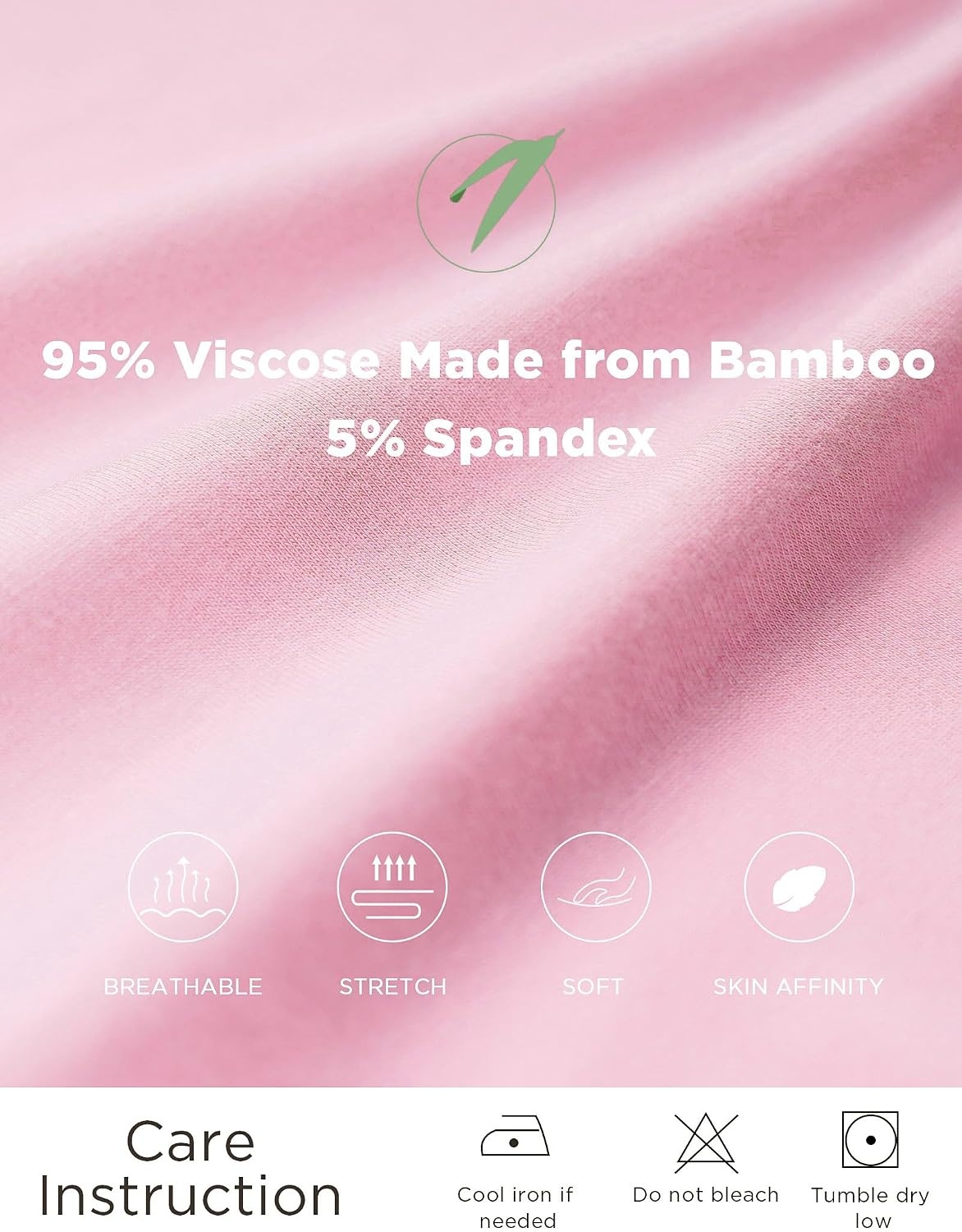 image:imageGYS Cooling Bamboo Viscose Long Nightgowns for WomenPink