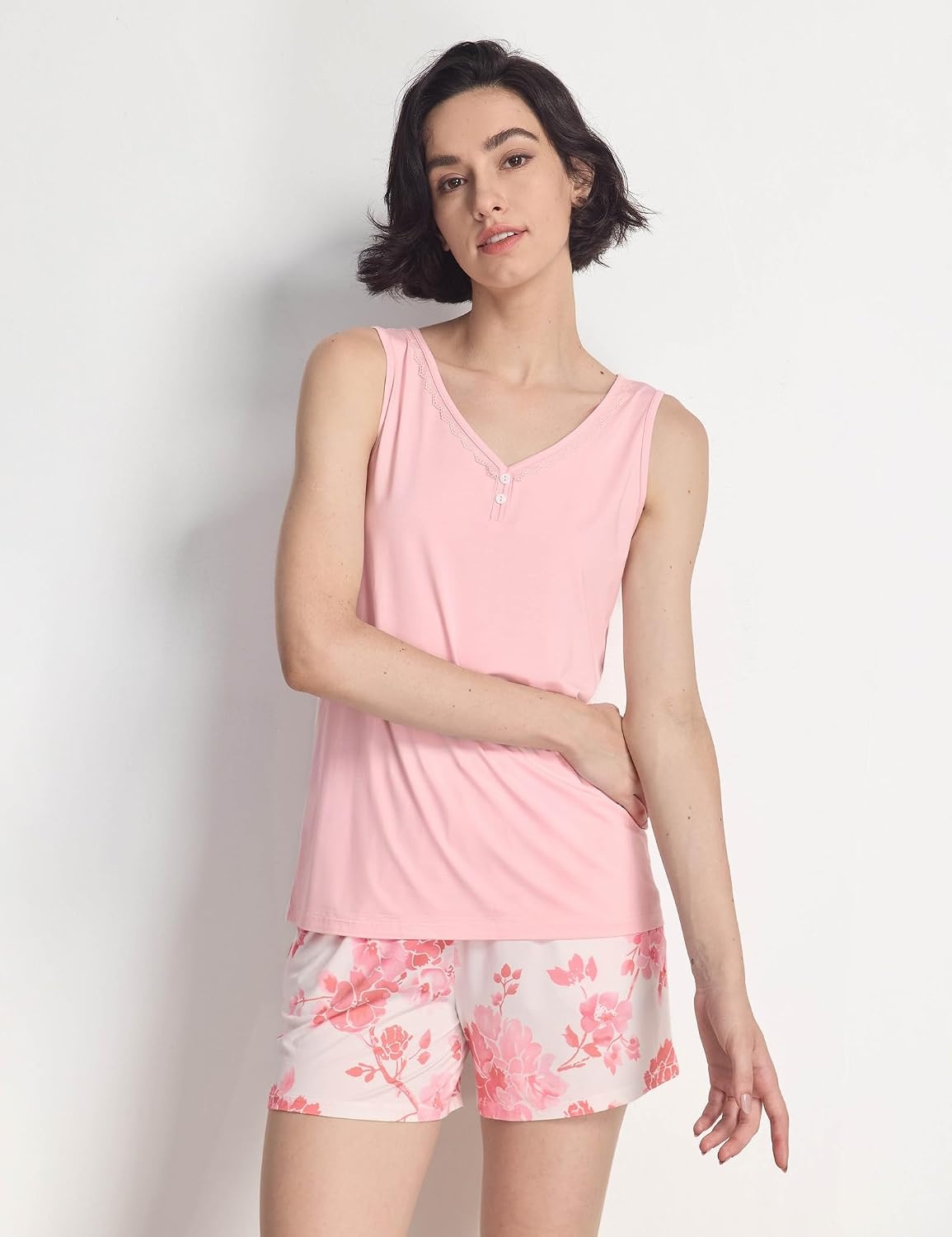 image:imageGYS Cooling Bamboo Viscose Pajamas for WomenPeony