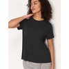 GYS Bamboo Viscose Cooling Pajama Tops for Women Short Sleeve Sleep T-Shirt(Black)