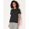 GYS Bamboo Viscose Cooling Pajama Tops for Women Short Sleeve Sleep T-Shirt(Black)