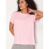 GYS Bamboo Viscose Cooling Pajama Tops for Women Short Sleeve Sleep T-Shirt(Pink)