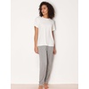 GYS Bamboo Viscose Cooling Pajama Tops for Women Short Sleeve Sleep T-Shirt(White)