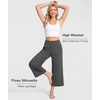 GYS Bamboo Viscose Women’s Capri Pajama Pants, Dark Grey, XX-Large Plus