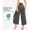 GYS Bamboo Viscose Women’s Capri Pajama Pants, Dark Grey, XX-Large Plus