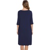 GYS Bamboo Viscose Women’s Nightgowns, Lightweight Ultra-Soft Sleep Dress(Navy)