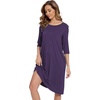 GYS Bamboo Viscose Women’s Nightgowns, Lightweight Ultra-Soft Sleep Dress(Purple)