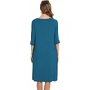 GYS Bamboo Viscose Women’s Nightgowns, Lightweight Ultra-Soft Sleep Dress(Teal Blue)