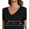 GYS Bamboo Viscose Women’s Pajama Tops, Lightweight Cooling Basic T-Shirt(Black)
