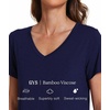 GYS Bamboo Viscose Women’s Pajama Tops, Lightweight Cooling Basic T-Shirt(Navy)