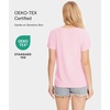 GYS Bamboo Viscose Women’s Pajama Tops, Lightweight Cooling Basic T-Shirt(Pink)