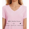 GYS Bamboo Viscose Women’s Pajama Tops, Lightweight Cooling Basic T-Shirt(Pink)