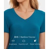 GYS Bamboo Viscose Women’s Pajama Tops, Lightweight Cooling Basic T-Shirt(Teal Blue)