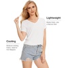 GYS Bamboo Viscose Women’s Pajama Tops, Lightweight Cooling Basic T-Shirt(White)