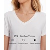 GYS Bamboo Viscose Women’s Pajama Tops, Lightweight Cooling Basic T-Shirt(White)