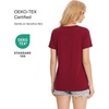 GYS Bamboo Viscose Women’s Pajama Tops, Lightweight Cooling Basic T-Shirt(Wine)