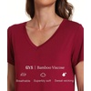 GYS Bamboo Viscose Women’s Pajama Tops, Lightweight Cooling Basic T-Shirt(Wine)