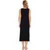GYS Cooling Bamboo Viscose Long Nightgowns for Women(Black)